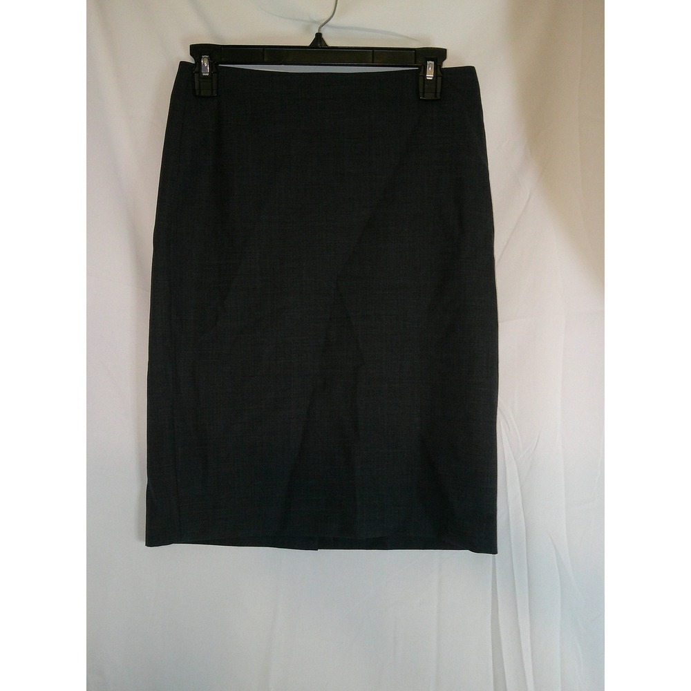 Jones New York Platinum Collection Charcoal Gray Stretch Pencil Skirt Size 0
